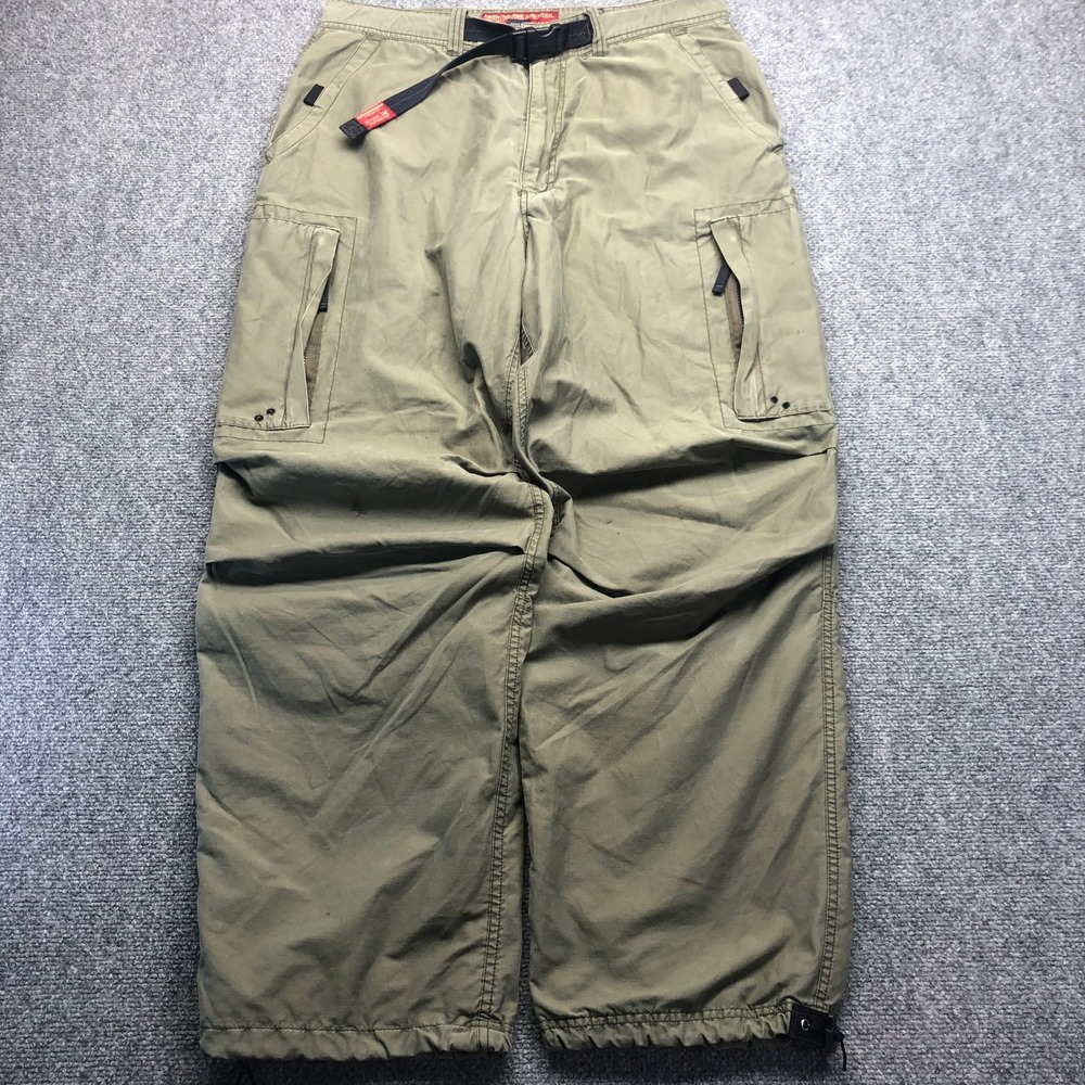 Vintage Abercrombie & Fitch Lined Cargo Pants Mens Large Olive Green T-2083